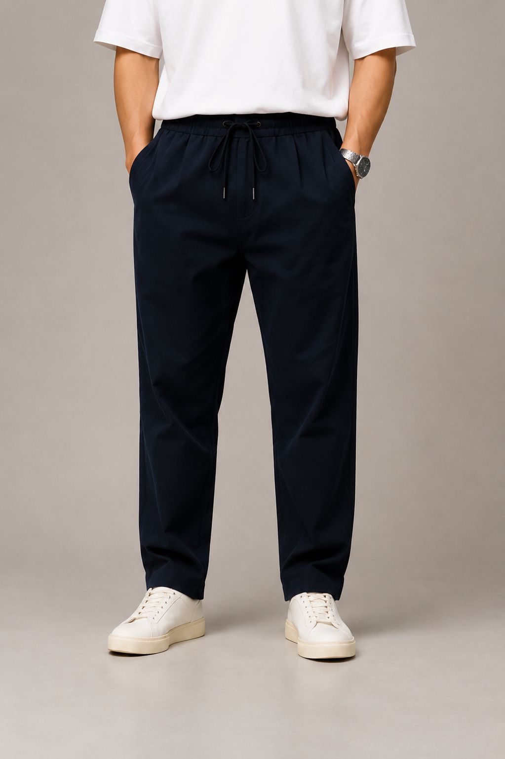 Nylon pant (navy blue)