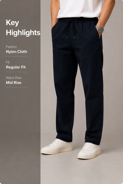 Nylon pant (navy blue)